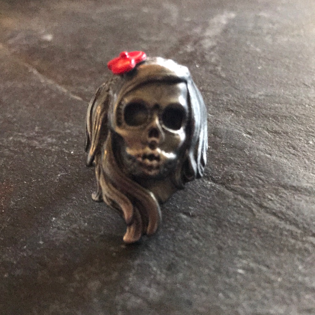 Lady Skull Stainless Steel Ring
